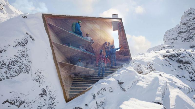 Архитекторы Carlo Ratti Associati создают «живой кристалл» в Альпах для зимней Олимпиады-2026
