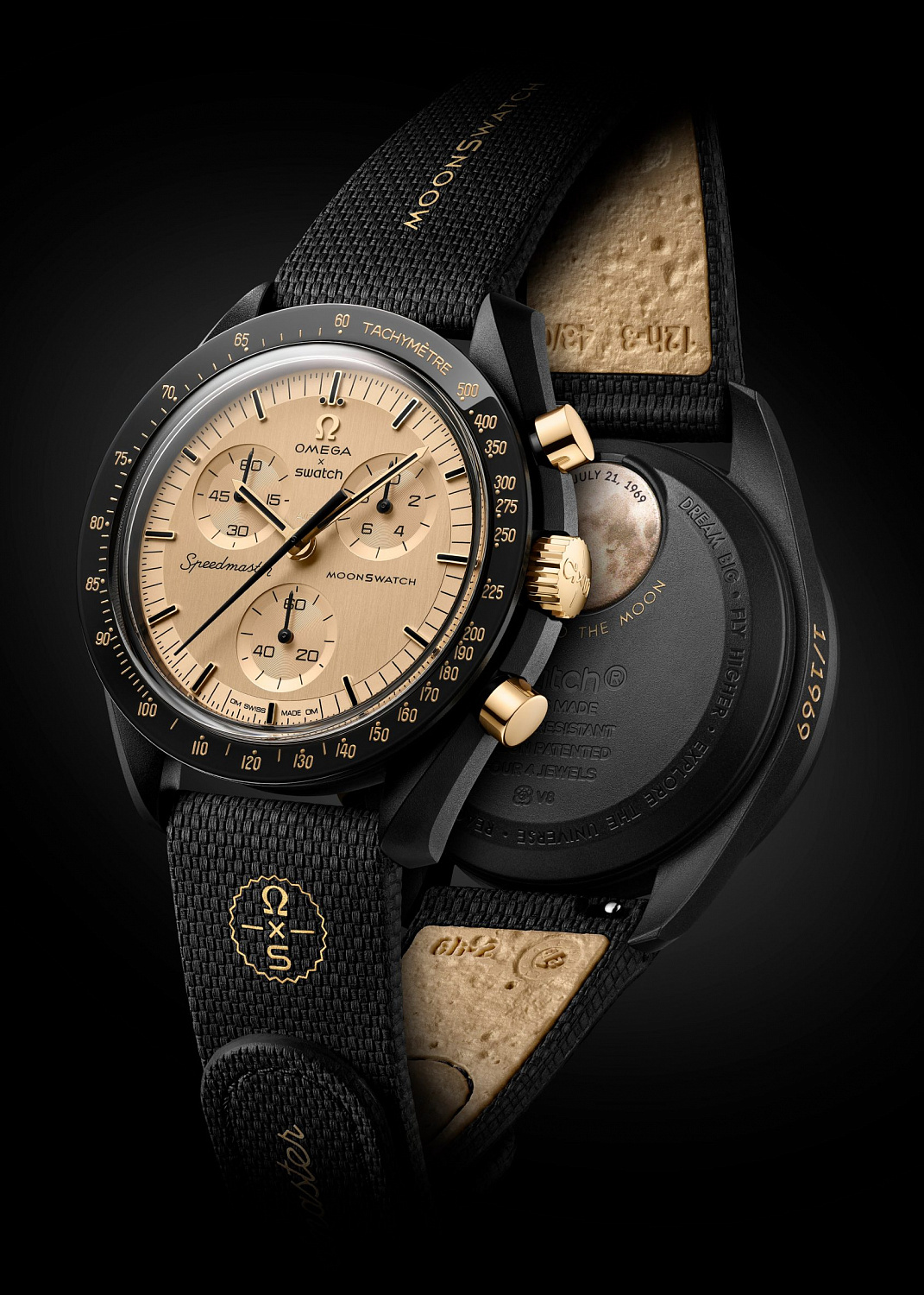 Золотой MoonSwatch: Omega и Swatch выпустили часы с золотом из 1969 года