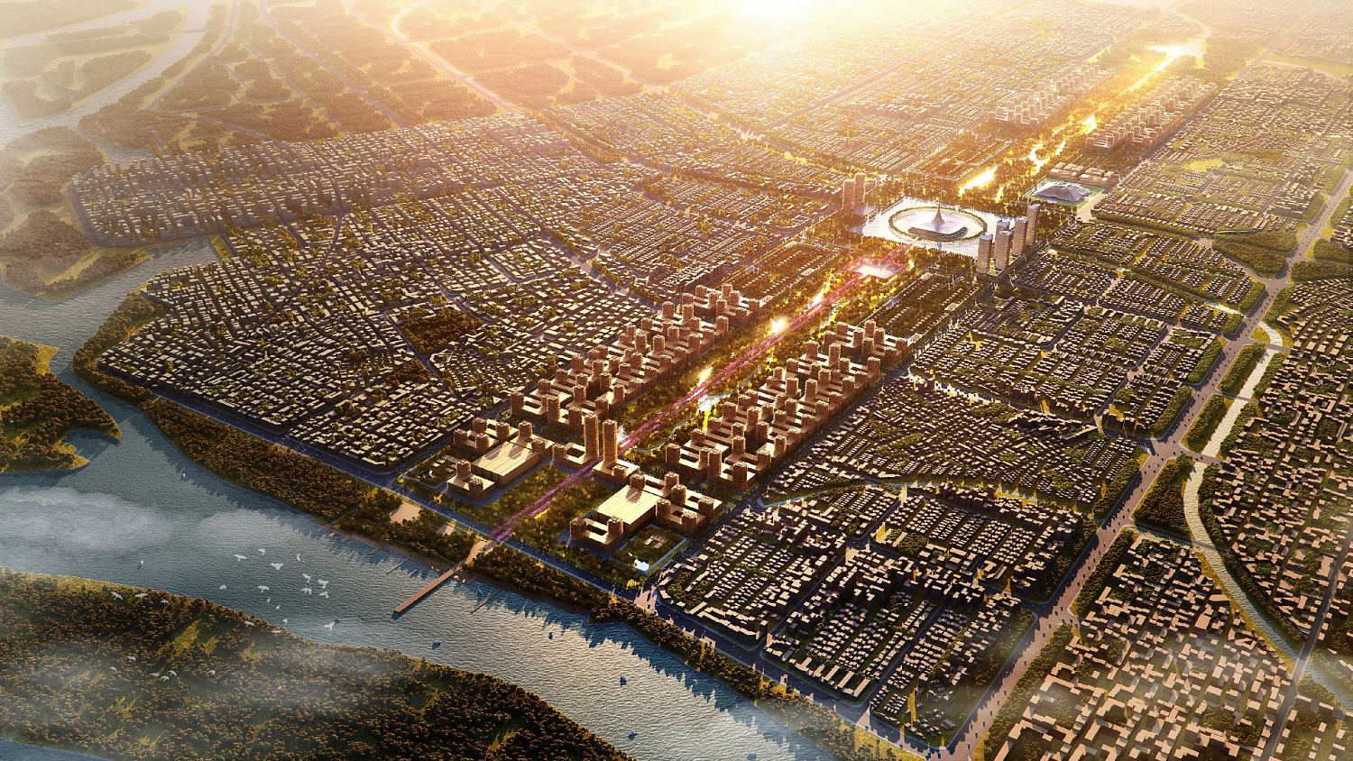 Правительственный комплекс Амаравати (Индия) по проекту Foster + Partners