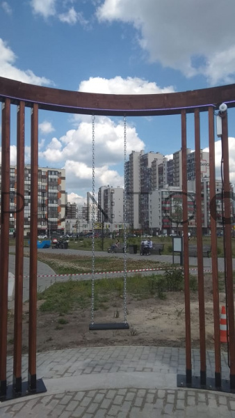 Пергола Sun круглая, сталь, дерево