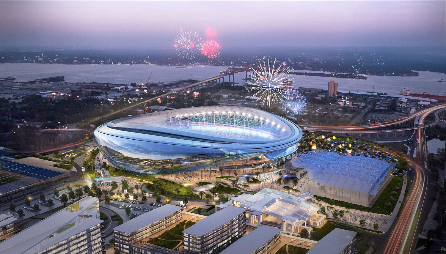 Стадион Jacksonville Jaguars накроют зеркальным навесом от жары и дождя