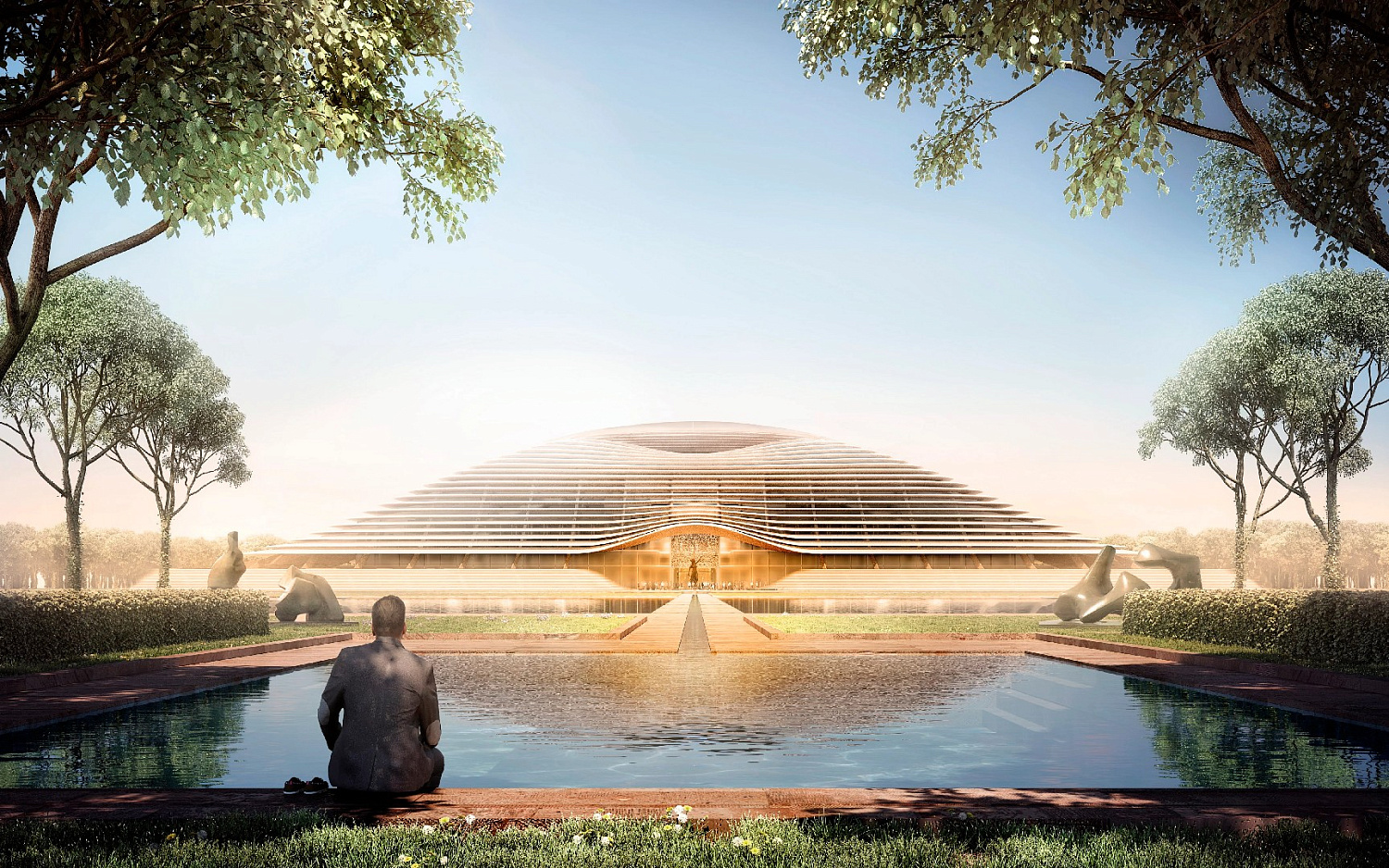 Правительственный комплекс Амаравати (Индия) по проекту Foster + Partners