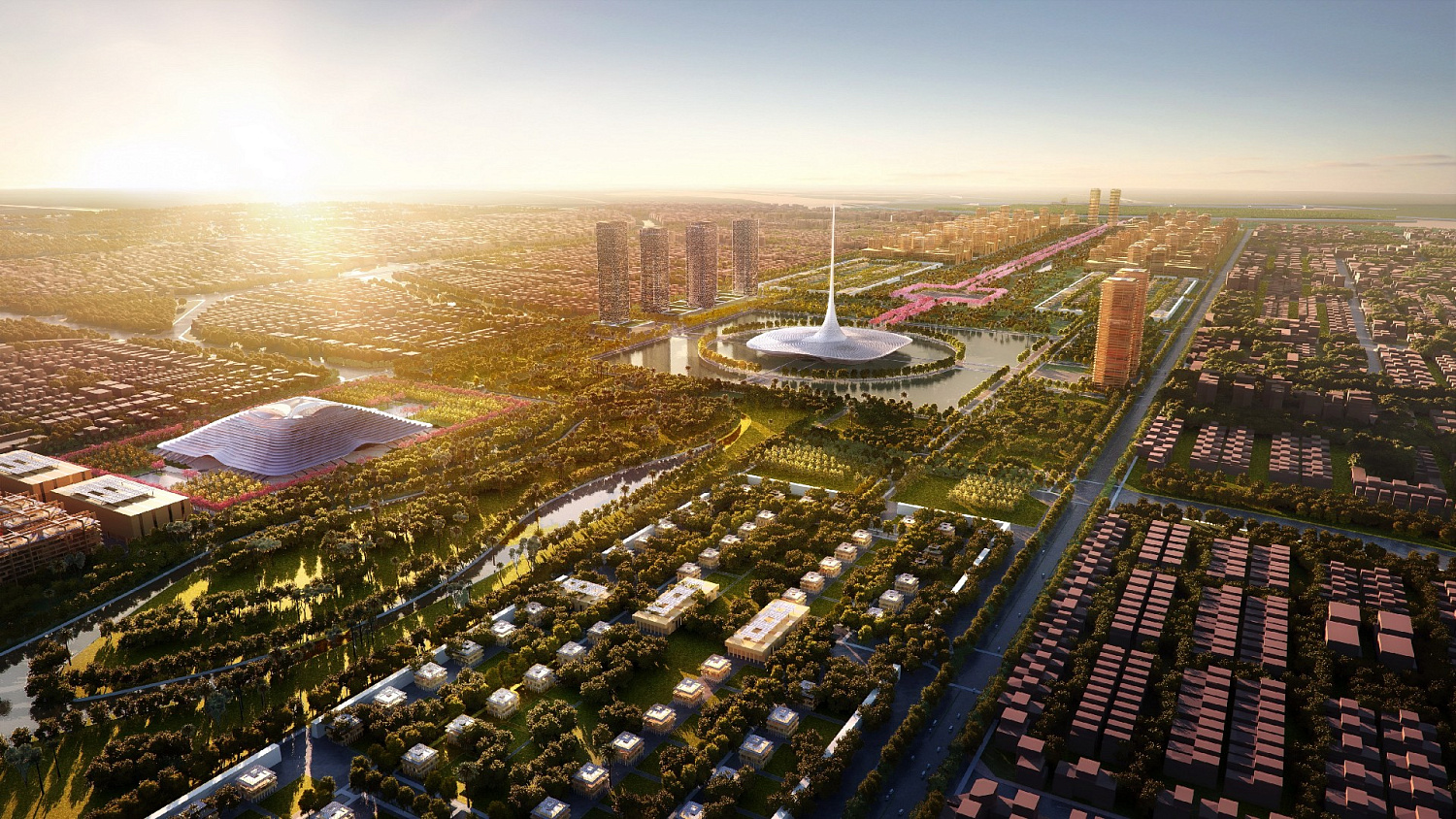 Правительственный комплекс Амаравати (Индия) по проекту Foster + Partners