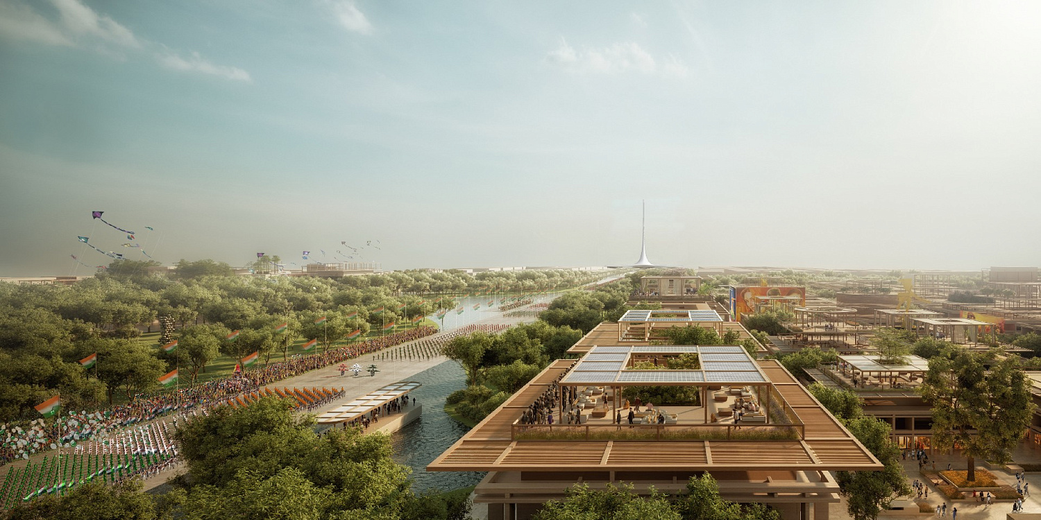 Правительственный комплекс Амаравати (Индия) по проекту Foster + Partners